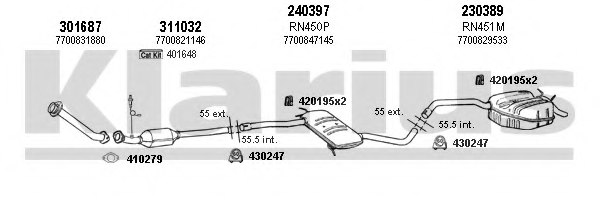 KLARIUS 720412E Exhaust System